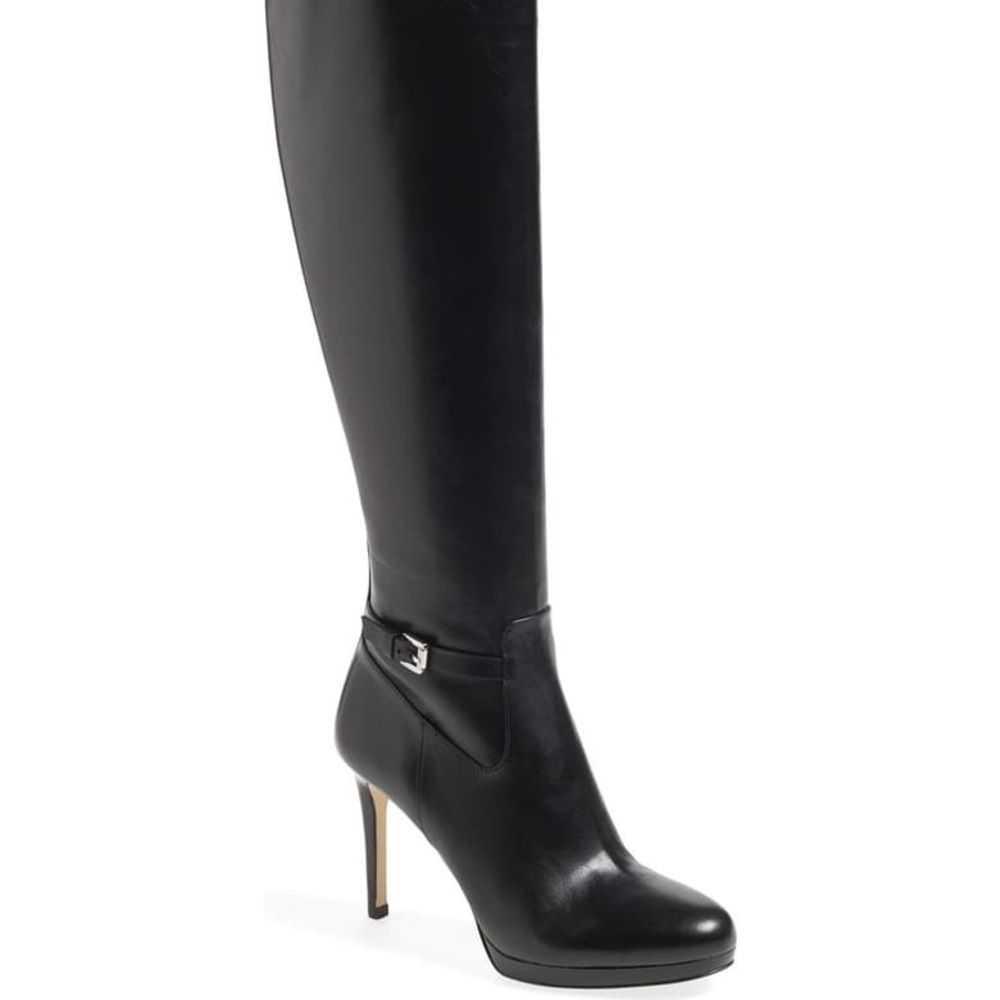 Michael Kors knee-high black leather boots (7.5)